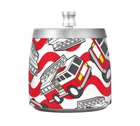 Fire Engine Stainless Steel Outdoor Ashtray with Lid for Home Office Outdoor Balcony Unique Smokeless Ciggerate Ashtray Outdoor for Men Women