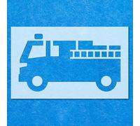 Fire Engine Truck Stencil: Mylar Airbrush Wall Art Painting Crafts | DIY-A6 Stencil - Design Size (60mm 105mm)