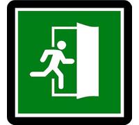 Fire Escape | 20cm x 20cm | Green - Square PVC Plastic Sign for Fire Escape Symbol for Safety Compliance Workplaces Public Buildings, and Emergency Evacuation | UK-Made with Renewable Energy
