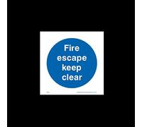 Fire escape keep clear Plastic Sign - Fire Exit, Gangway, Emergency, Route - (FPR5)