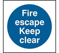 FIRE ESCAPE KEEP CLEAR SAV PK5 150MM X 150MM
