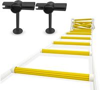 Fire Escape Ladder 2 Story 16ft (5m) Flame Resistant Safety Rope Ladder with Stand-Off Stabilizers - Fast to Deploy & Easy to Use - Compact - Weight Capacity up to 2000 lb - Emergency Home Rescue Kit