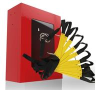 Fire Escape Ladder 2 Story 4m with Cabinet - Wall-Fixed Storage - Wall Mounted Fire Escape Ladder for Home - Included Two Story Ladders & Mounting Hardware - Permanent Evacuation Ladders - Certified