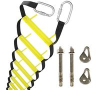 Fire Escape Ladder 3 Floors 25 foot | Climbing Anchors Included | 8m Fire Escape Rope Ladder for 3rd Floor Houses | Portable, Foldable and Compact | Rescue Ladders | Life-saving Emergency Ladders