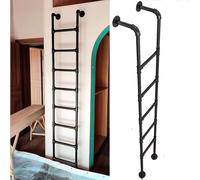 Fire Escape Ladder 4 8 Steps Metal Egress Ladder for Basement & Attic Wall Mounted Wrought Iron Step Ladder 49"/51"/59"/90" High Safe Home Loft Access
