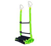 Fire Escape Ladder with 2 Heavy Hooks, 16.7 Feet Emergency Fire Ladder for 2-3 Story Homes, Reusable Safety Rope Ladders for Balcony Railing Treehouse, Green