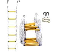 Fire Escape Ladder with Hooks for Adults and Kids | Multi-use Reusable Design | Weight Capacity up to 2000 lb | Suitable for Buildings and Treehouses
