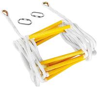 Fire Escape Rope Ladder 13 ft | Emergency Ladder with Spring Hooks | Multi-purpose Evacuation Ladder