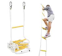 Fire Escape Rope Ladder 13 ft | Emergency Ladder with Spring Hooks | Multi-purpose Evacuation Ladder