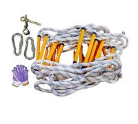 Fire Escape Rope Ladder 18M (59Ft) Flame Resistant Emergency Evacuation with 2 Hooks for Window & Balcony Safety Survival Gear for Home & Office