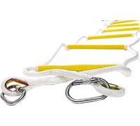 Fire Escape Rope Ladder 8 ft | Emergency Ladder with Spring Hooks | Multi-purpose Evacuation Ladder