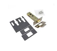 Fire Essentials Contract Fire Rated Bolt Through Tubular Latch 76mm - Complete pack (includes required Intumescent Pad) suitable for FD30 30 minute Fire Doors