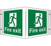 Fire Exit 3D Projecting Sign, 35x20cm
