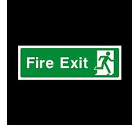 Fire Exit Final Right 300x100mm Sticker/Self Adhesive Sign - Fire/Emergency/Exit/Alarm/Push/Extinguisher/Assembly (EE75)