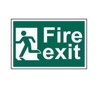 Fire Exit Man Running Left - Pvc Sign 300 X 200mm Scan Multi One Size