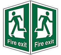 Fire Exit Sign Fire Exit Adhesive Plastic 30 x 20 cm