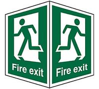 Fire Exit Sign Fire Exit Adhesive Plastic 30 x 20 cm