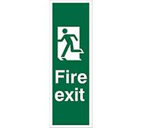 Fire Exit Sign Man Left 15 x 45 cm