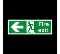 Fire Exit Sign Self Adhesive StickerArrow Left - Choose your design 300x100mm