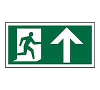 Fire Exit Sign Up Arrow Adhesive Vinyl 10 x 20 cm