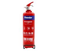 Fire Extinguisher 1kg Powder ABC Dry, Bracket Car