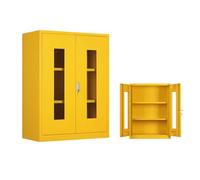 Fire Extinguisher Cabinet Stainless Steel, Steel Fire Extinguisher Box Floor Stand Locking Door Glass Window Multicolor Multi Sizes(Yellow 120 * 90 * 45cm)