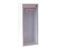 Fire Extinguisher Cabinet with Break Glass Window & Breaker Bar - White - 22 Gauge Steel, Powdercoat Finish, Universal Wall Mountability - 5 -10 lb. Capacity - Made in USA - Extinguisher Not Included