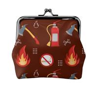 Fire Extinguisher Coin Purse, Kiss-lock Change Purse Wallets, Small PU Leather Coin Purse for Women