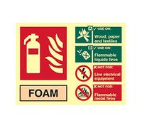'Fire Extinguisher Composite Foam' Sign, Flexible Photoluminescent Vinyl (200mm x 150mm)