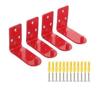 Fire-Extinguisher Holder, 4pcs Universal Fire-Extinguisher Mount Wall Hook Holder Hanger with Screws For Extinguishers Up to 9 kg, Suitable for Home, Office, Schools, Commercial(COLOR:Red)