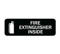 Fire Extinguisher Inside Sign For House (With Strong Adhesive Tape), 10" X 3" Premium Durable For Home & Office,Acrylic Signs For Front Door/Wall/Window, Clear And Easy To Read