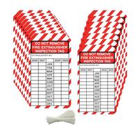Fire Extinguisher Inspection Tags 2024-2027 - 4 Year Record Tags 3.25 x 5.75 Inch - 25 Pcs