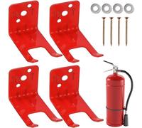 Fire Extinguisher Mount, 4Pcs L-Shaped Anti-Rust Fire Extinguisher Bracket with Accessories, Easy to Install Ideal for Holding