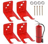 Fire Extinguisher Mount, 4Pcs L-Shaped Anti-Rust Fire Extinguisher Bracket with Accessories, Easy to Install for Holding