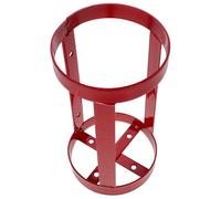 Fire Extinguisher Mount Bracket for Cylindrical Boat and Workshop Use | Iron Build, Compact Design, Red Finish, Space-saving Storage for Extinguishers on Walls