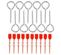 Fire Extinguisher Pull Pins 10pcs Heavy Duty Fire Extinguisher Steel Lock Pins With Safety Red Tamper Seals Fire Equipment Part Supply