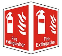 Fire Extinguisher Sign Fire Extinguisher Adhesive Plastic 20 x 15 cm