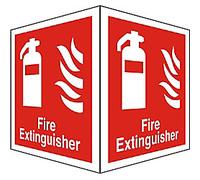 Fire Extinguisher Sign Fire Extinguisher Adhesive Plastic 20 x 30 cm
