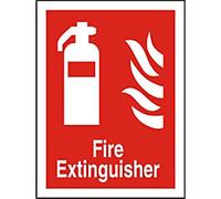 Fire Extinguisher Sign Fire Extinguisher Adhesive Plastic 30 x 20 cm