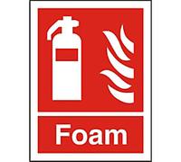 Seco Fire Extinguisher, Fire & Foam Sign, 150mm x 200mm - 1mm Semi Rigid Plastic