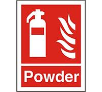 Fire Extinguisher Sign Powder Adhesive Vinyl 30 x 20 cm