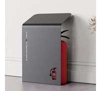 Fire extinguisher stand, Fire Extinguisher Cabinet Box Bracket 2mm Thick, Modern Metal Cabinet(Black B,Size L)