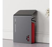 Fire extinguisher stand, Fire Extinguisher Cabinet Box Bracket 2mm Thick, Modern Metal Cabinet(Black B,Size M)