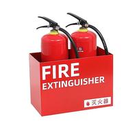 Fire Extinguisher Stand for Display, Holds 2 x 1-8kg Extinguishers, Free Standing Holder, Durable Iron Design, Stable Fire Safety Equipment