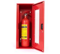 Fire Extinguisher Storage Box Medium Size - Wall Mounted Fire Extinguisher Cabinet - Fire Extinguisher Indoor & Outdoor Box - Fire Rescue Cabinet with no Lock - Aluminum Enclosure