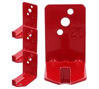 Fire Extinguisher Wall Bracket L Type Single Hook for Cylinders | Heavy Duty Iron, Red Polished Finish, Landing and Office Use, Accessories Included