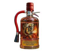 Fire Extinguisher Whisky Bottle - Limited Edition Tribute Gift for Firefighters, Unique Glass Decanter for Display & Collectors, Bravery Heroism Memorial (8x4 Inches) (#E)