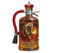 Fire Extinguisher Whisky Bottle - Limited Edition Tribute Gift for Firefighters, Unique Glass Decanter for Display & Collectors, Bravery Heroism Memorial (8x4 Inches) (#B)