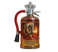 Fire Extinguisher Whisky Bottle - Limited Edition Tribute Gift for Firefighters, Unique Glass Decanter for Display & Collectors, Bravery Heroism Memorial (8x4 Inches) (#A)