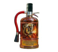 Fire Extinguisher Whisky Bottle - Limited Edition Tribute Gift for Firefighters, Unique Glass Decanter for Display & Collectors, Bravery Heroism Memorial (8x4 Inches) (#F)